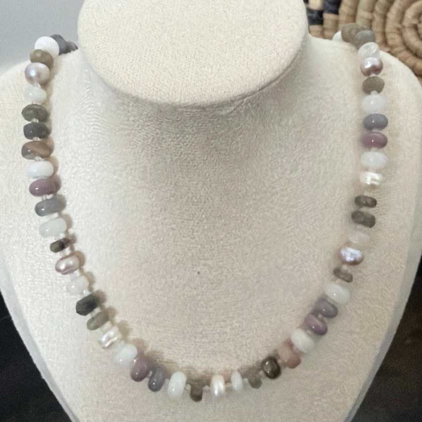Second Bloom Studio Artisan Made Multi Gemstone Necklace 20